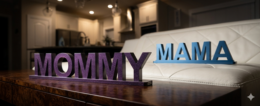 Finished Cyber Titan MOMMY and MAMA shelf sitters in a home setting
